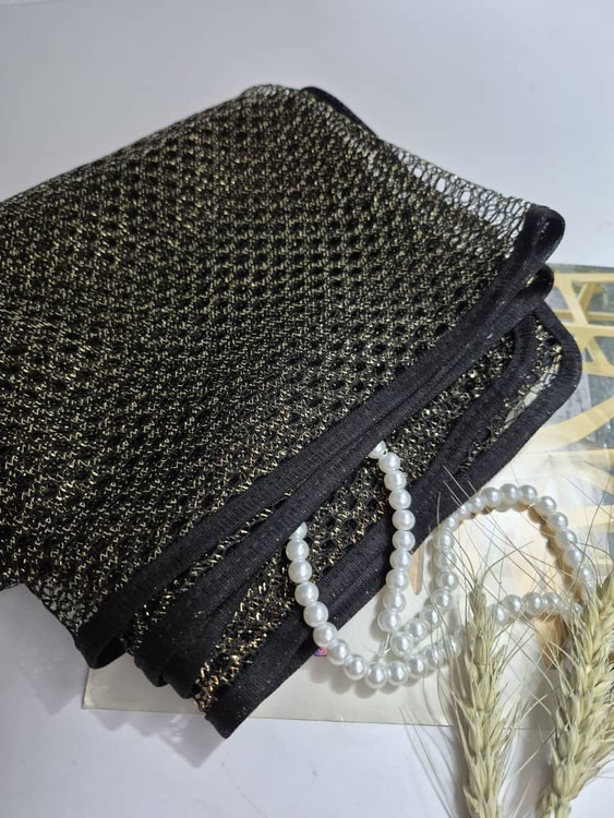 شال توری لانه زنبوری دور نوار دوزی خوشکل محصول داخلی با کیفیت عالی