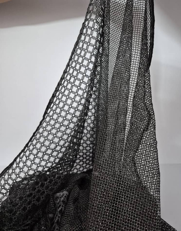 رنگ طوسی تیره جذاب و ترند شال دستک ماهی وارداتی