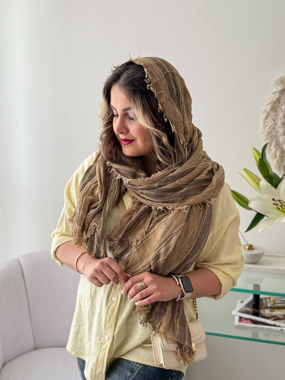 شال کنفی دور ریش وارداتی در رنگبندی جذاب