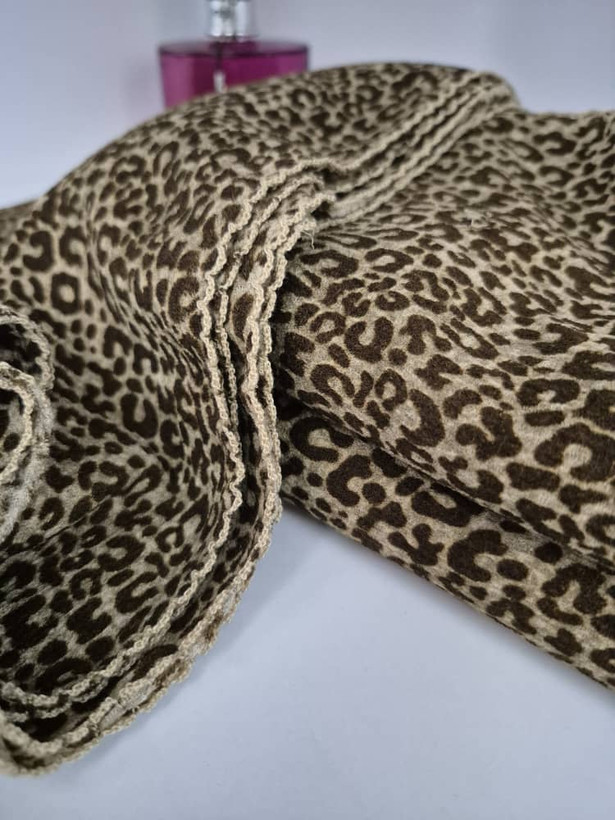 شال پلنگی لبه دندون موشی