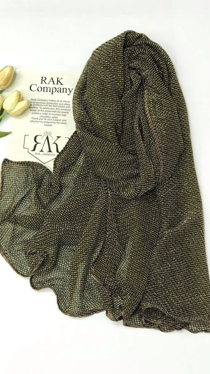 شال نخی وارداتی نمونه رنگ سبز که بسیار جذاب هستش