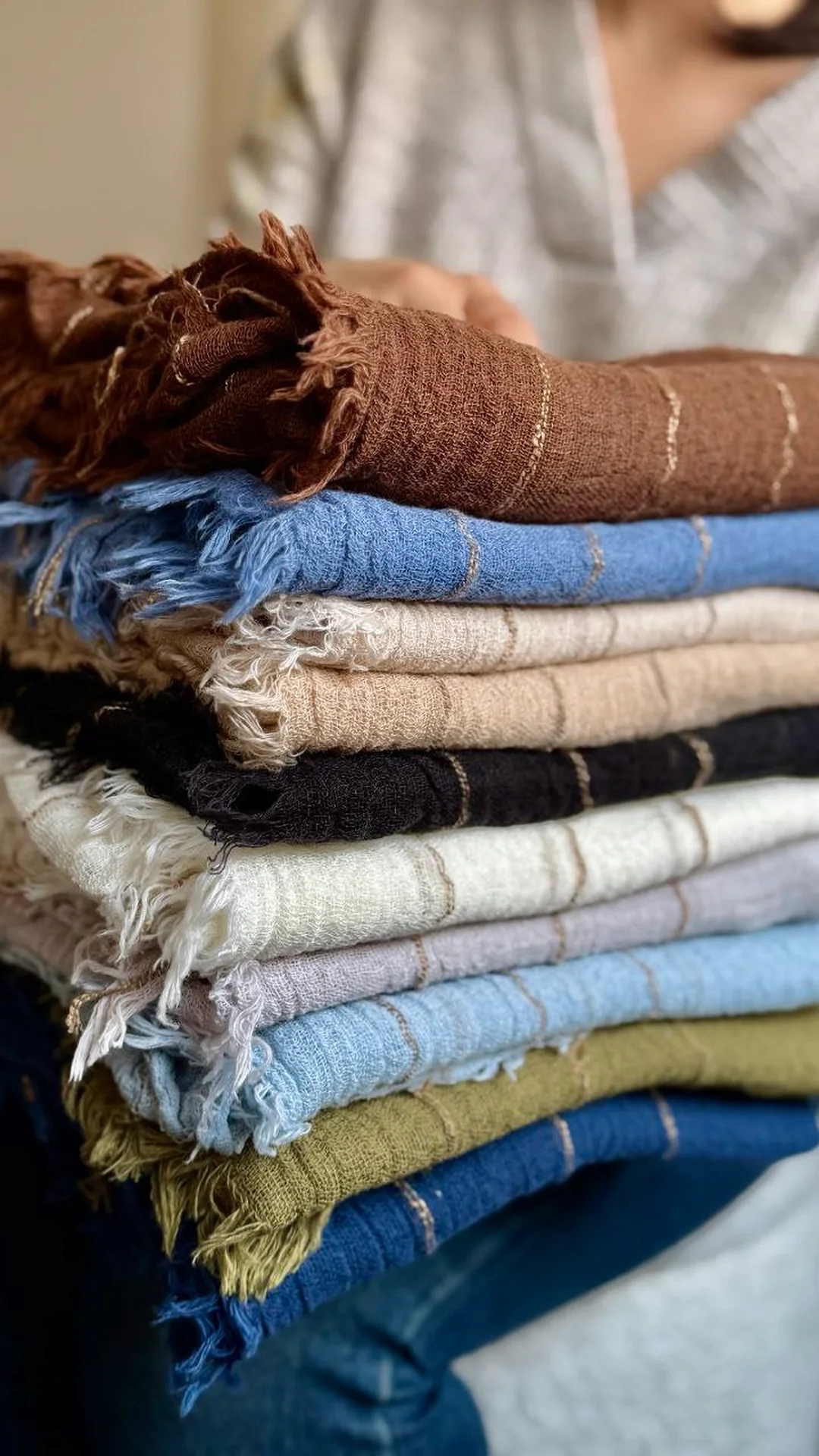 شال کنفی لمه دار دورریش وارداتی