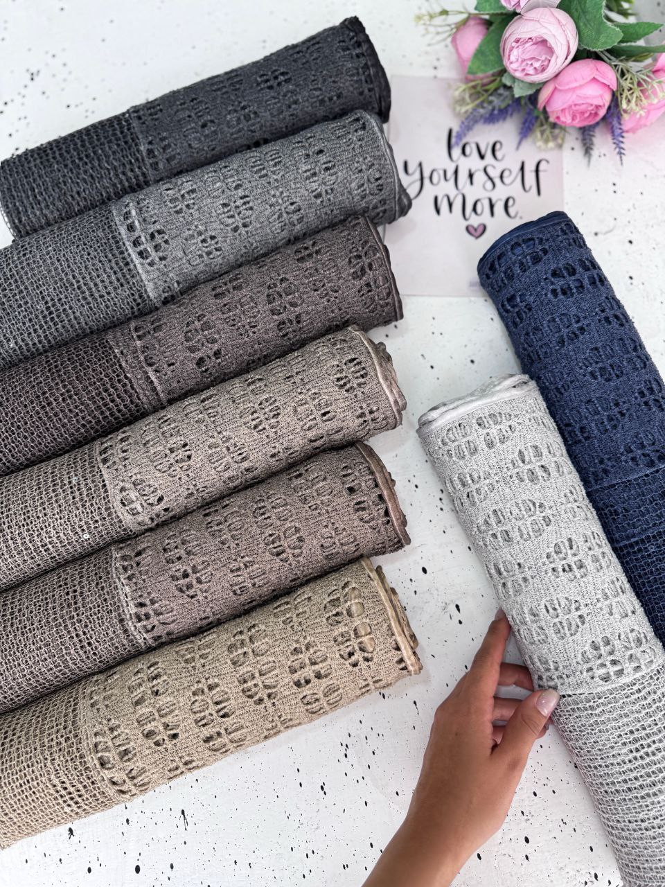 شال حصیری دو تیکه پولکی مزونی وارداتی