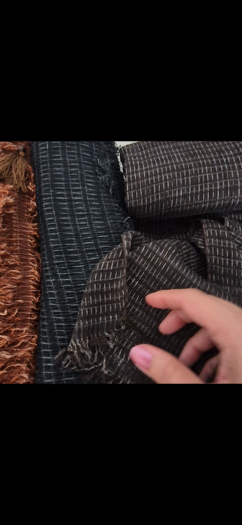 شال نخی دور ریش دستک منگوله دار در سه رنگ جذاب