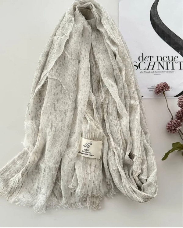 شال نخ پنبه دور ریش وارداتی مخصوص استایلهای روزانه مجالس و مهمانیها