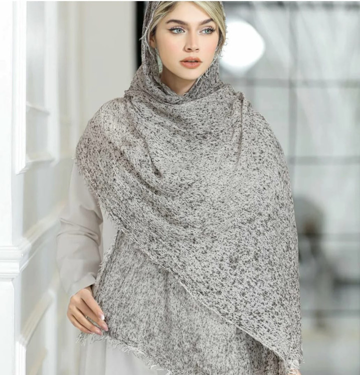 شال نخ پنبه وارداتی ابرو بادی در ده ترکیب رنگ ترند و خوشکل