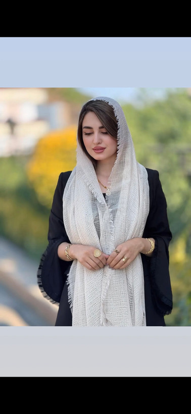 رنگ شیری شال حصیری وارداتی
