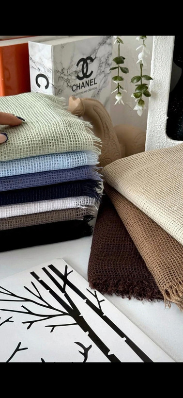 نمای رنگ سبز شال حصیری وارداتی