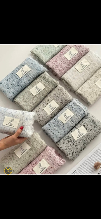 نمای رنگهای شال نخ پنبه وارداتی دور ریش